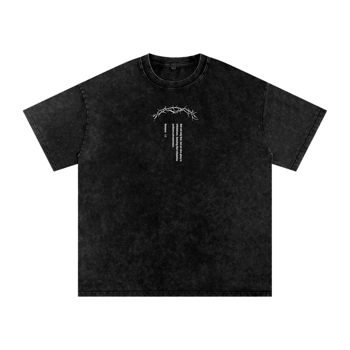 Romans 5:3 - Acid Wash Oversize T-Shirt