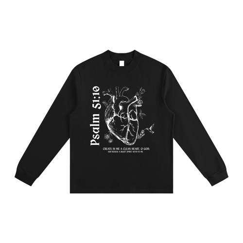 Clean Heart - Psalm 51:10 - Mock Neck Sweatshirt