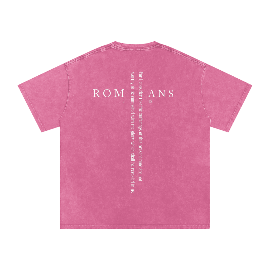 LW Romans 8:18 - Acid Washed Oversized T-Shirt