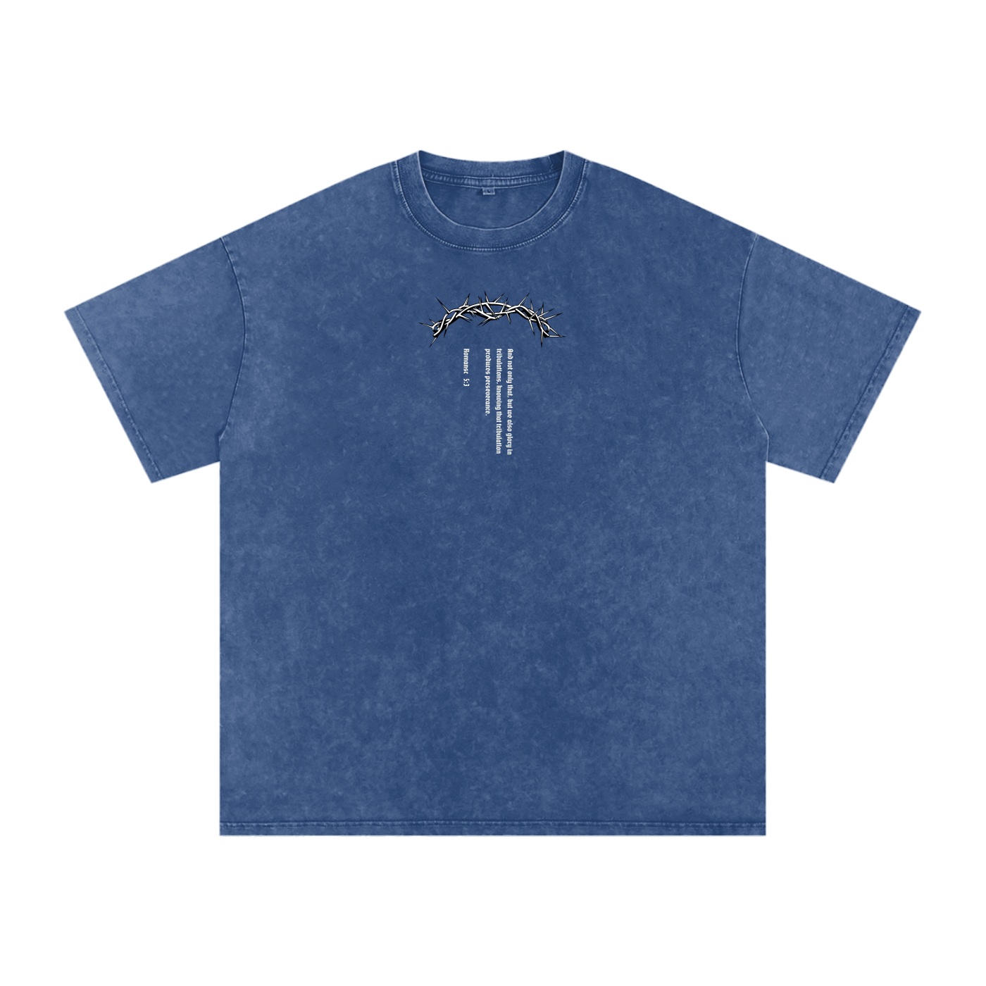 Romans 5:3 - Acid Wash Oversize T-Shirt