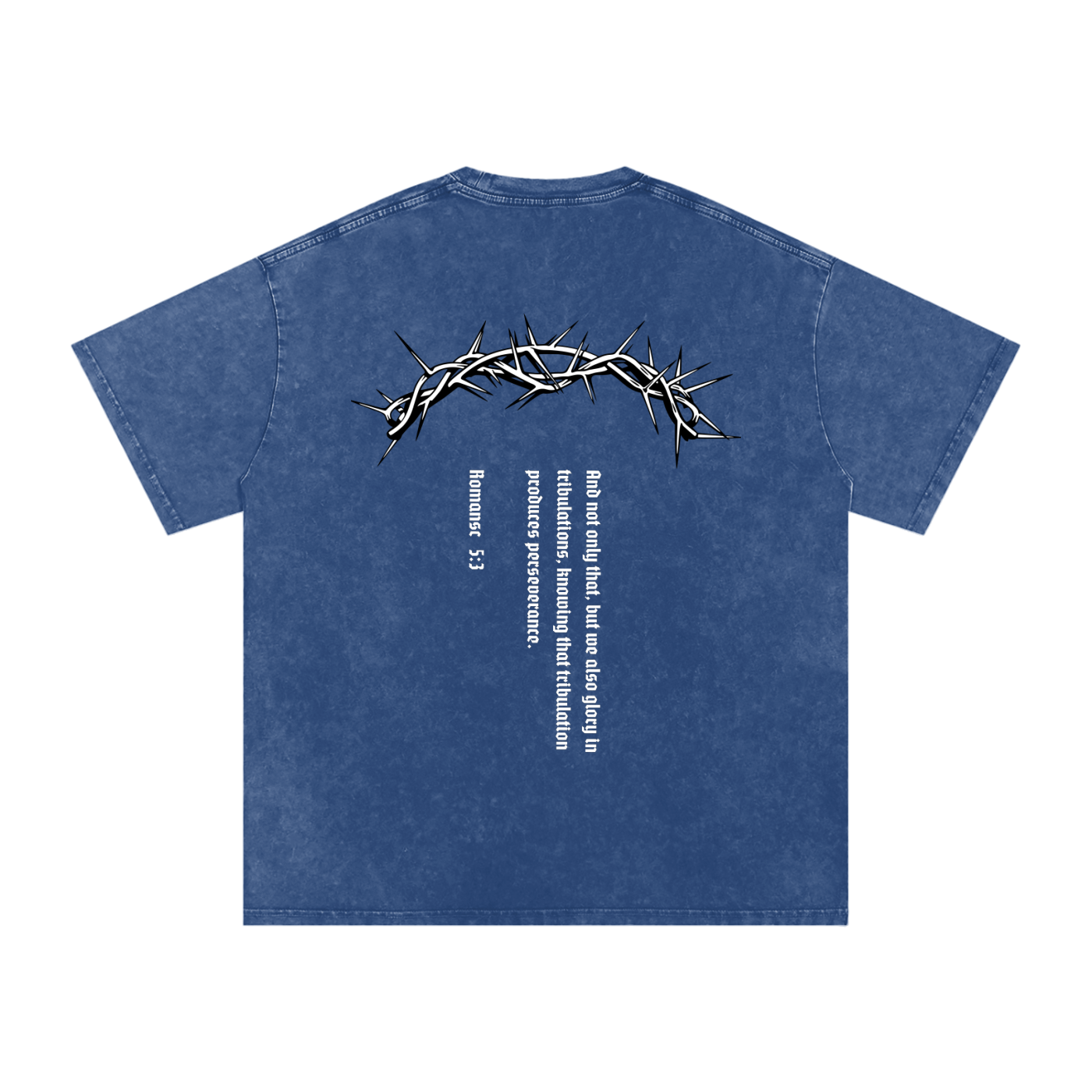 Romans 5:3 - Acid Wash Oversize T-Shirt