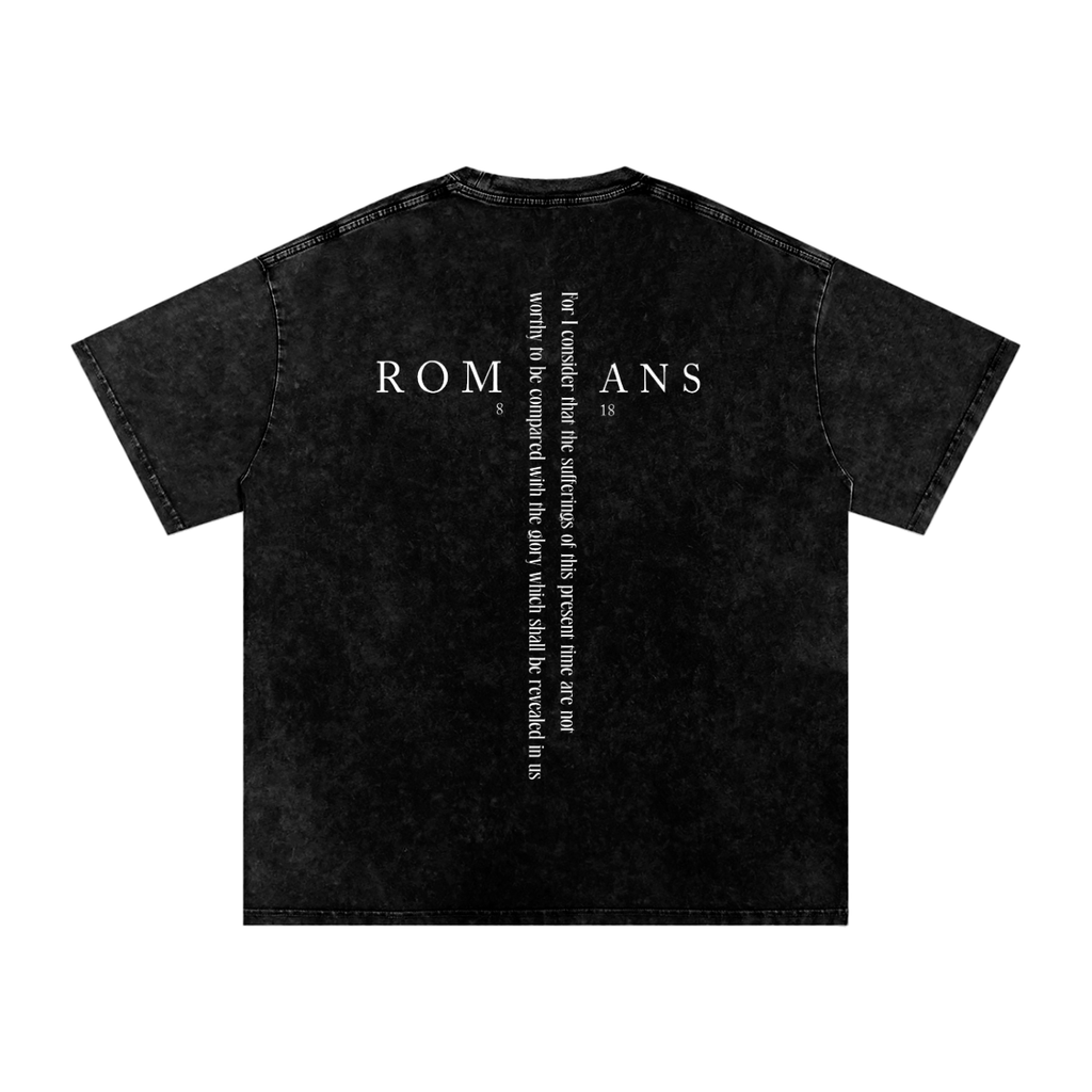 LW Romans 8:18 - Acid Washed Oversized T-Shirt